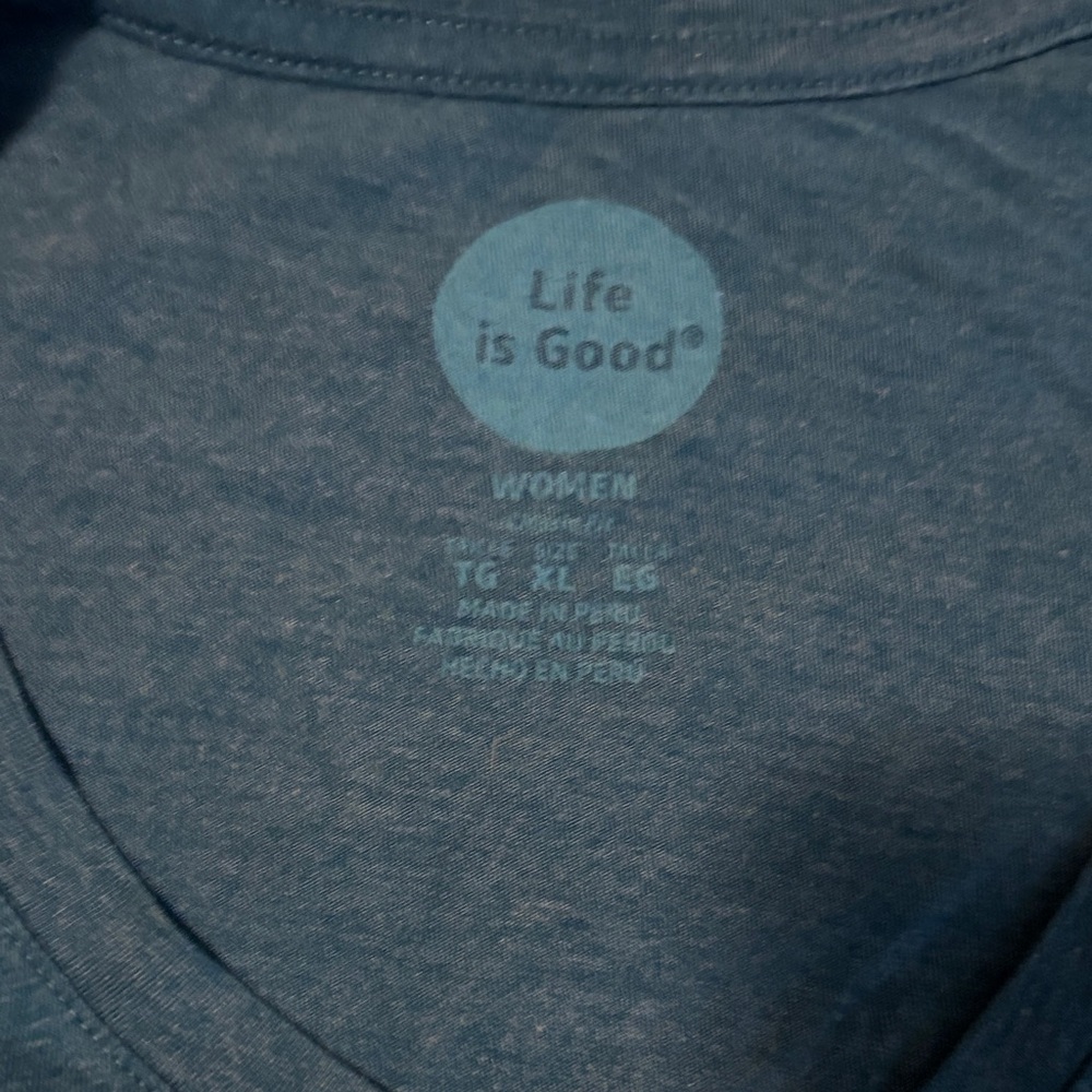 Life Is Good Teal Women's Short Sleeve Tee Shirt